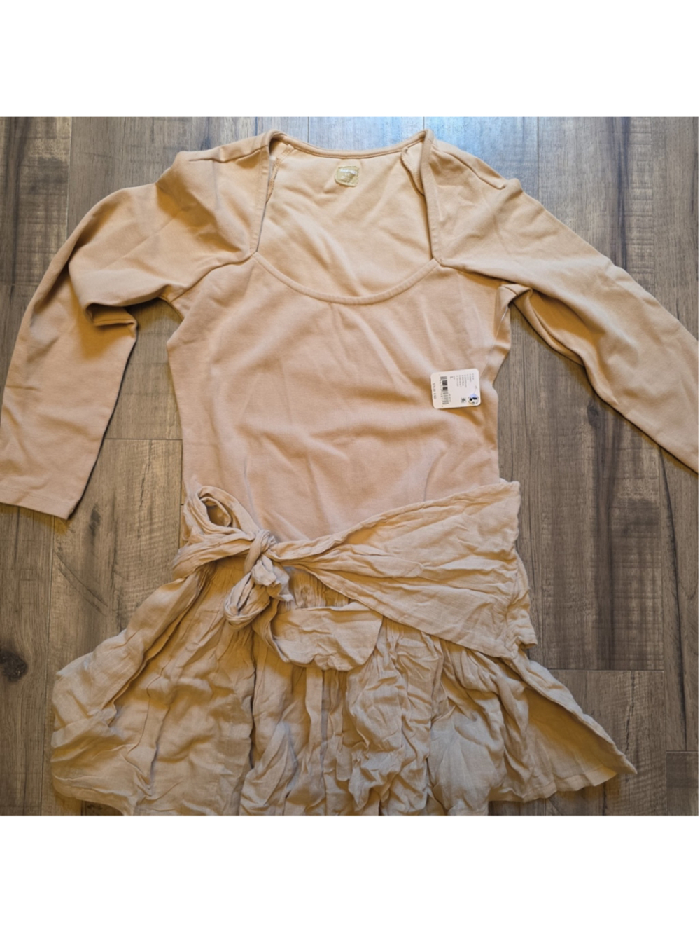 Free People Free-Est Lexi Drop-Waist Mini Dress Long Sleeve Beach Sz M & L - Picture 5 of 7